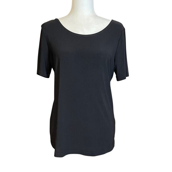 Attitudes by Renee Size Small Black Jersey Knit 2-piece SS Top and Cardigan Set - Picture 4 of 8